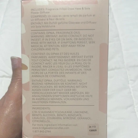 Sweet Grace Floral Scented Diffuser with Pink and Cream Design - Picture 2 of 4